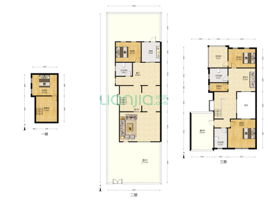 玫瑰假日 4室3厅 南 北-户型图