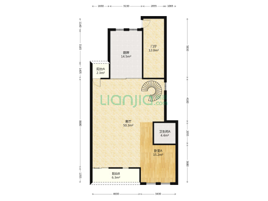 状元府 1室1厅1卫 220平方