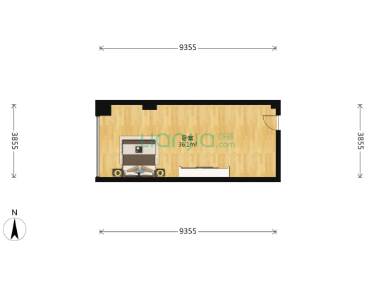 财富中心二期 1室0厅0卫 77平方