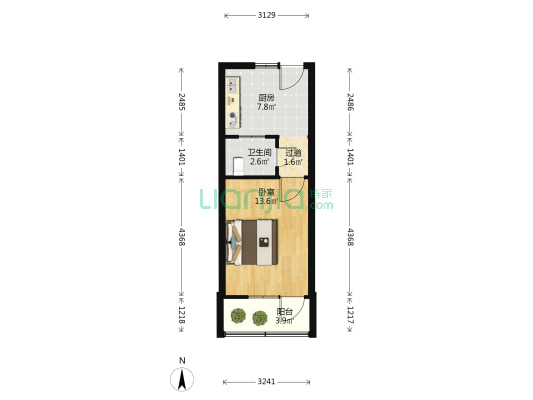 创新巷 1室0厅1卫 34平方