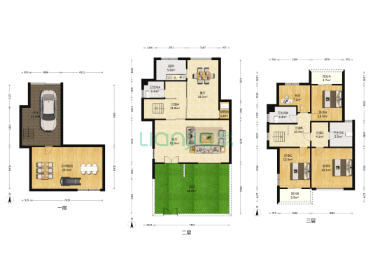 三江鸣翠蓝湾 5室2厅3卫 191平方