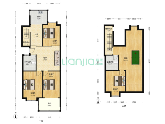 邯钢农林生活区 4室1厅2卫 88平方