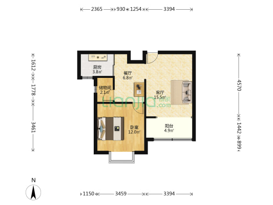 浦祥苑 1室2厅0卫 56平方