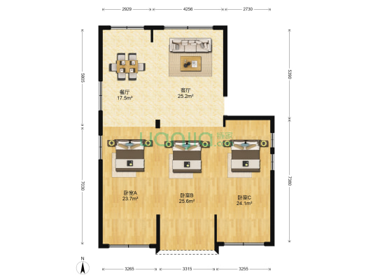 湖上岙村 3室2厅0卫 153平方