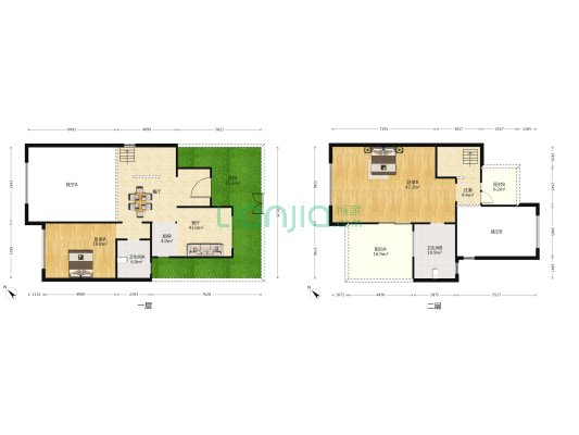 保利公园三千郡 2室1厅2卫 240平方