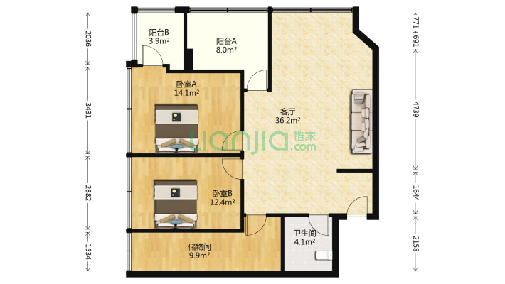 地产大厦二手房实景图