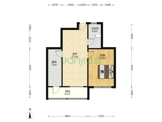 玉成里 1室1厅1卫 65平方