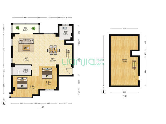 双雁锦园 2室2厅1卫 260平方