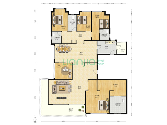 梦想麓隐桐溪 5室2厅4卫 293平方