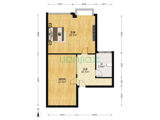 广之旅大厦 1室0厅1卫 86平方