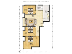 环线天星桥站旁 大三房户型 产权清晰 诚心售卖-重庆大川建博户型图