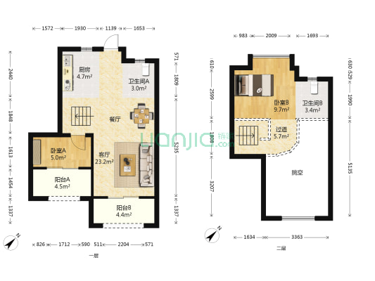 碧桂园贵安府 2室1厅2卫 81平方