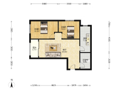 德信公园，两居电梯房，绿化绿35%以上，人车分流-涿州翡翠滨江户型图