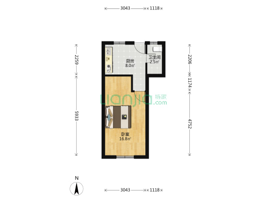 医学院路54弄 1室0厅1卫 39平方