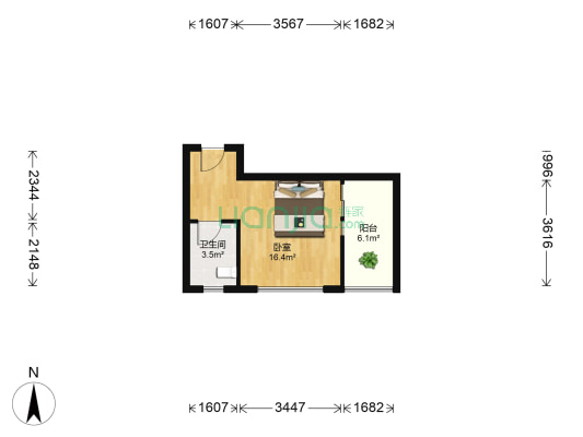 壹品新境 1室0厅1卫 47平方