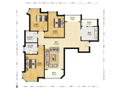 御景园凤凰层精装未住大三居出售-涿州君临天下御景园户型图