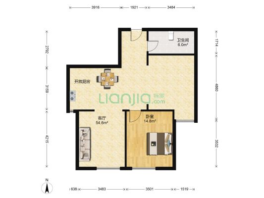 华邦俪城 1室1厅1卫 99平方