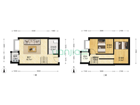 中正银苑 2室1厅1卫 75平方