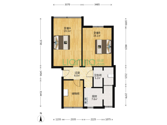 解放大道820号 2室0厅1卫 72平方