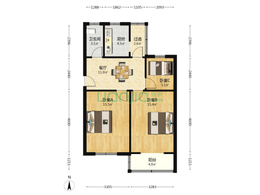 经编东巷41号 3室1厅1卫 73平方