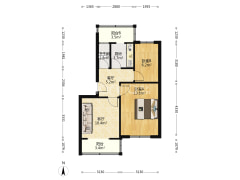 学园小区 2室2厅 南-涿州学园小区户型图