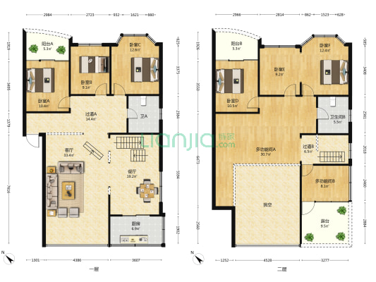 百安园 8室2厅2卫 220平方