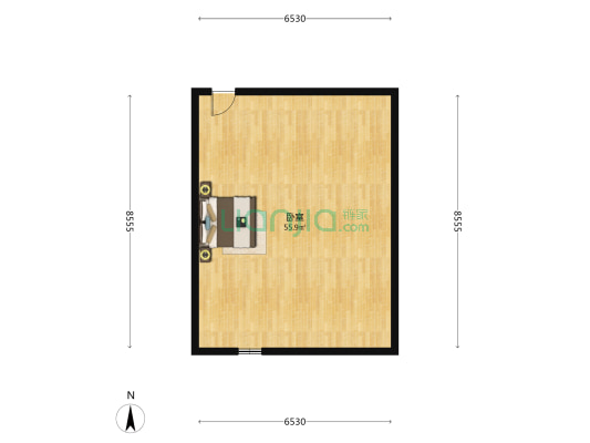 鸿瑞大厦 1室0厅0卫 55平方