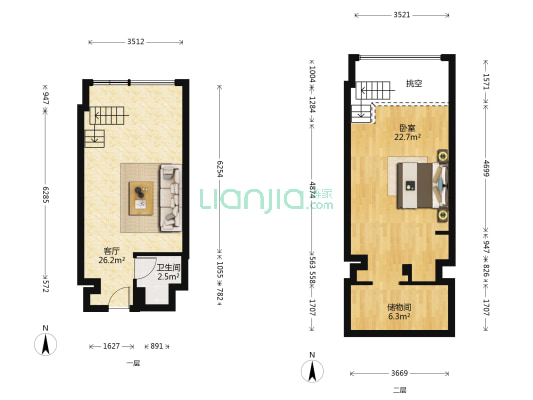青建太阳岛 1室1厅1卫 42平方