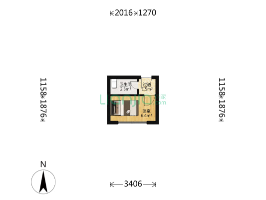九三路 1室0厅1卫 84平方