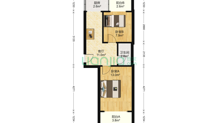 检察院宿舍二手房实景图