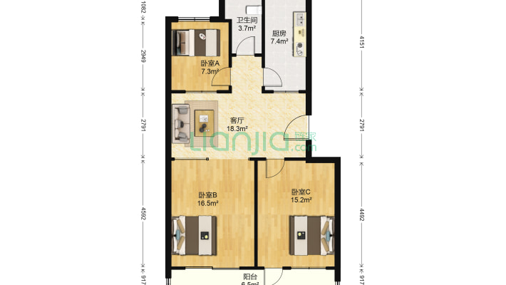 泰山区财政局宿舍二手房实景图