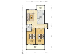 怡安小区 2室2厅 南 北-涿州怡安小区户型图