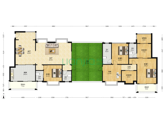 西樵永利花苑 4室2厅4卫 212平方