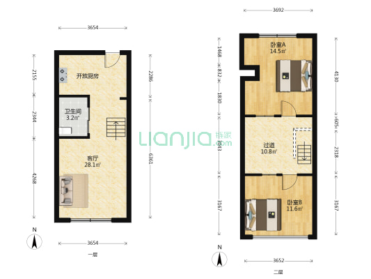 宝时SOHO公寓 2室1厅1卫 50平方