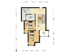 天伦湾一期经典全南两居 好楼层好楼位 毛坯随心装-涿州天伦湾一期户型图
