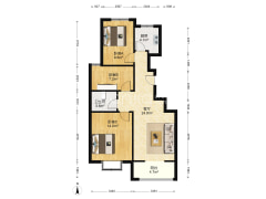 天地新城  97平三居 自住环保精装修 证满二-涿州天地新城户型图