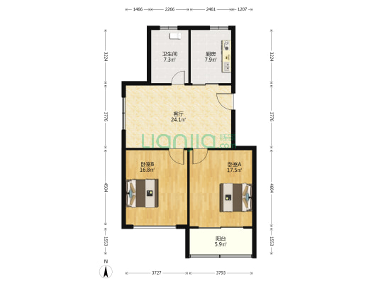 永安一村 2室1厅1卫 95平方