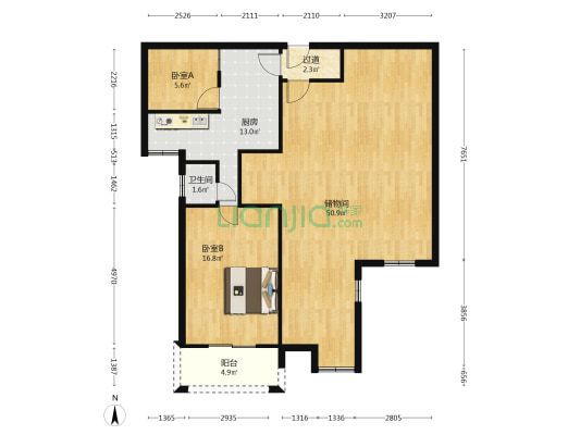 京中锦园 2室0厅1卫 112平方