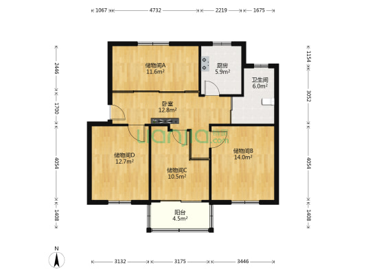 青苑新村三区 1室0厅1卫 94平方