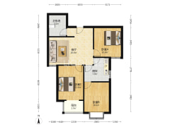 精装婚房三居室，户型方正，房本满五-涿州联合七号院户型图