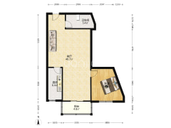 汇元上城 1室1厅 南-涿州汇元上城户型图