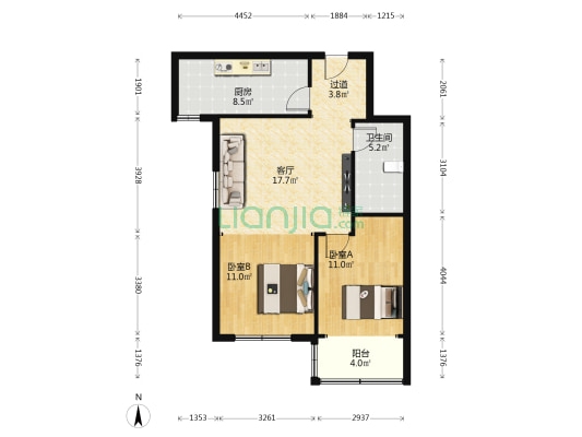 盛世雅苑 2室1厅1卫 79平方