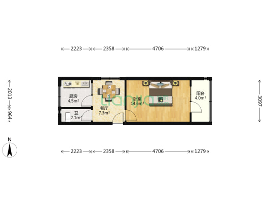 兰州服装厂家属院 1室1厅1卫 31平方