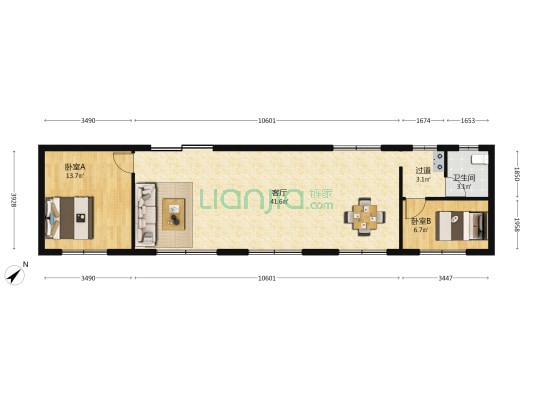 书院路一段297号 2室1厅1卫 85平方