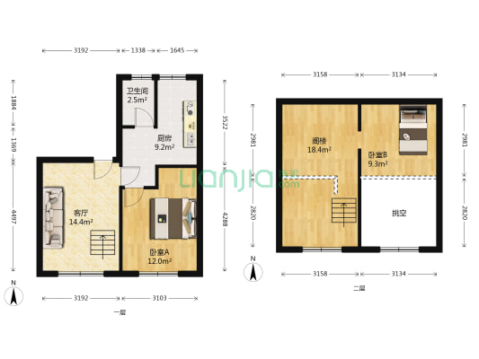 双福里 2室1厅1卫 56平方