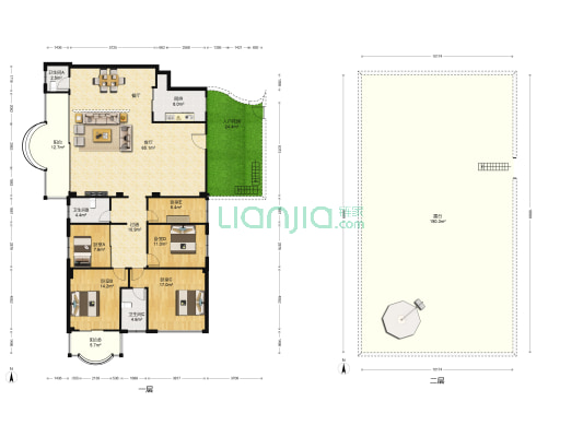 荣滨大厦 5室1厅3卫 191平方