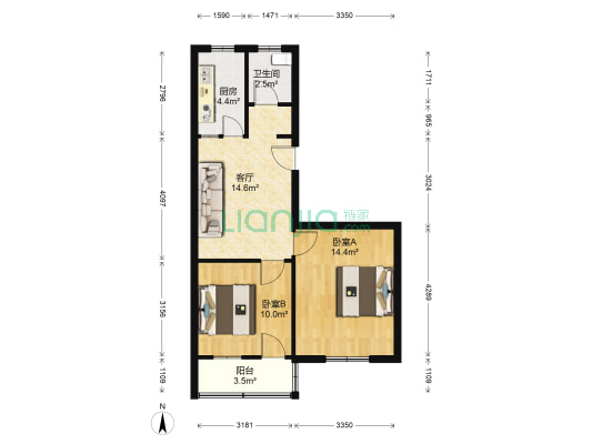 油车弄11号 2室1厅1卫 62平方