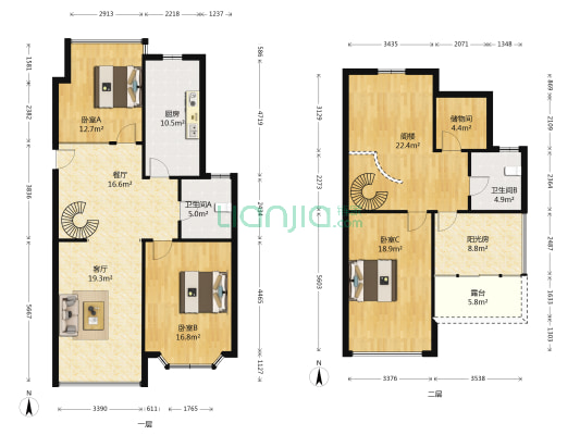 欧典家园南区 3室2厅2卫 135平方