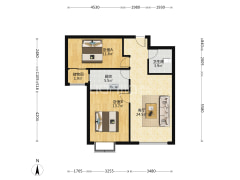 涿州德信公园旁，翡翠滨江南向两居-涿州翡翠滨江户型图