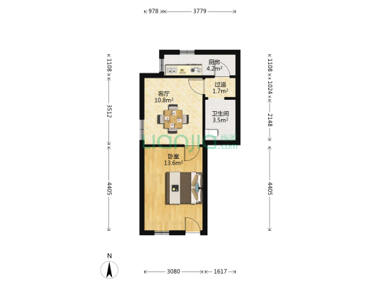 西支家巷 1室1厅1卫 28平方